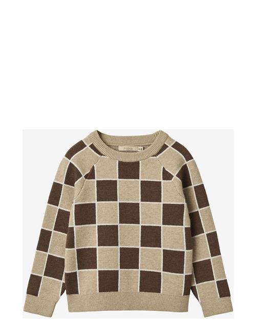 Alon Check Pullover Fliink Beige