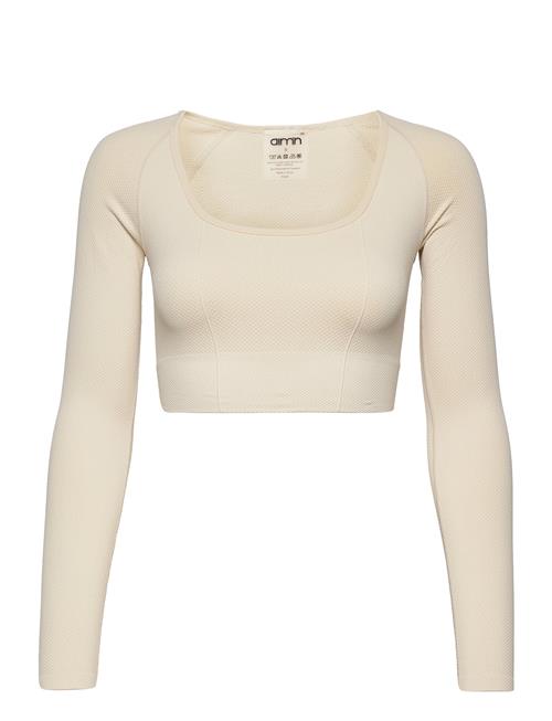 Luxe Seamless Cropped Long Sleeve Aim´n Cream