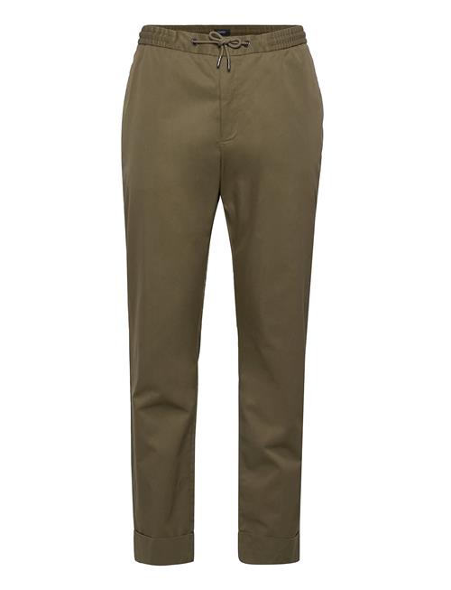 Chinos With An Elasticated Waistband Made Of Blended Organic Esprit Collection Green