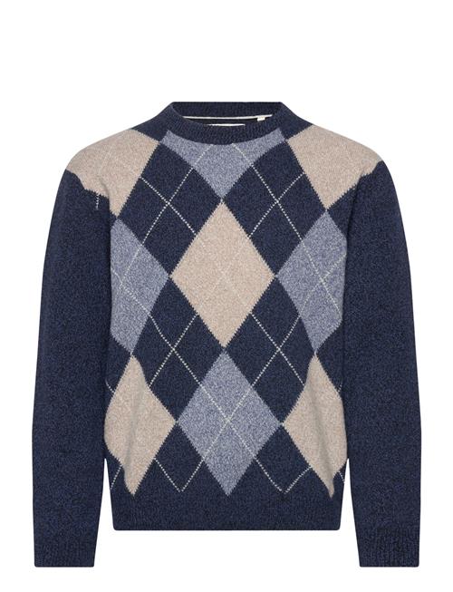 Se Argyle C-Neck GANT Navy ved Booztlet