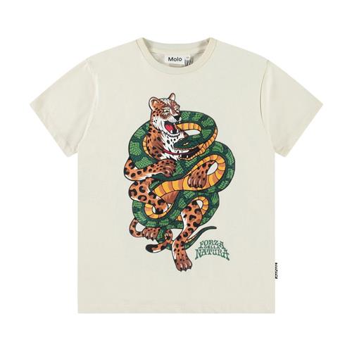 Molo Riley Short Sleeve T-Shirt Jaguar And Snake | Beige | 110 cm