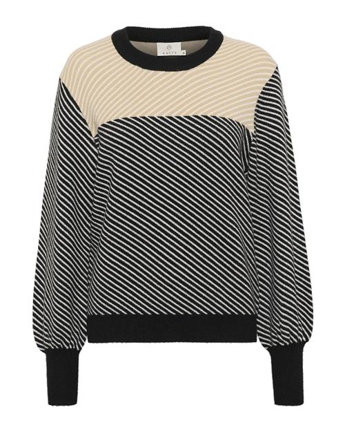 Kaffe Pullover 'Miona'  beige / sort / hvid