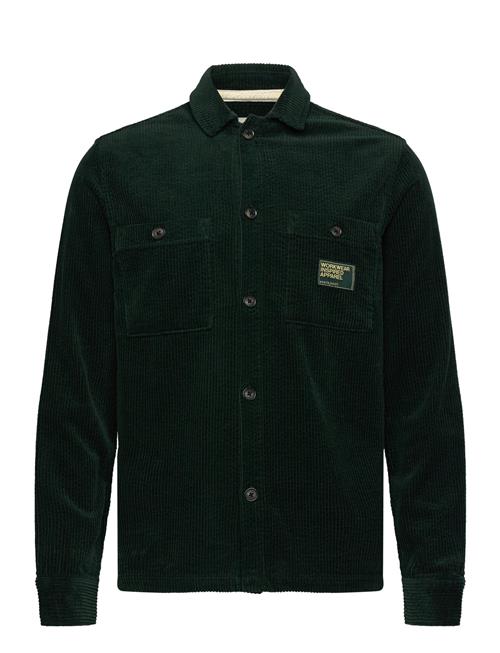 Aktheo Cord L/S Overshirt Anerkjendt Green