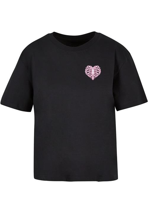 Se Mister Tee Shirts 'Heart Cage Rose'  smaragd / lyserød / mørk pink / sort ved About You