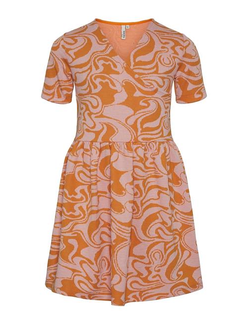 Pkbrina Ss Wrap Dress Little Pieces Orange