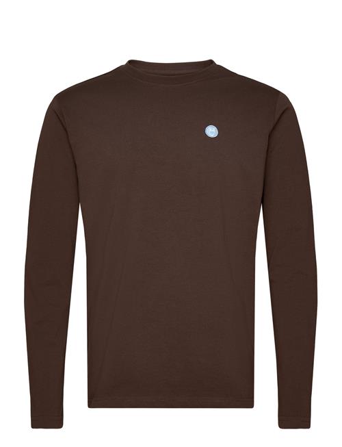 Viggo Badge Long Sleeve - Regenerat Knowledge Cotton Apparel Brown