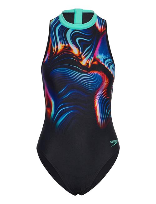 Womens Printed Hydrasuit Speedo Black