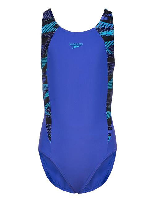 Girls Hyperboom Splice Muscleback Speedo Blue