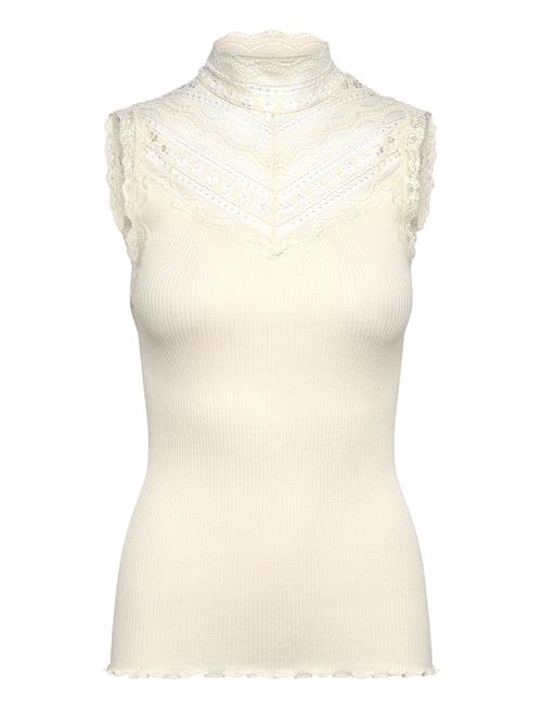 Se Rmwbea Sl Turtleneck Lace Top RM By Rosemunde Cream ved Booztlet