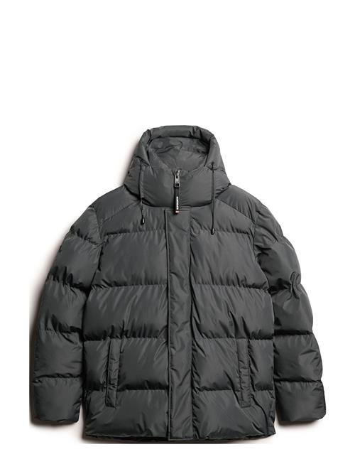 Hooded 5 Baffle Sports Puffer Superdry Grey