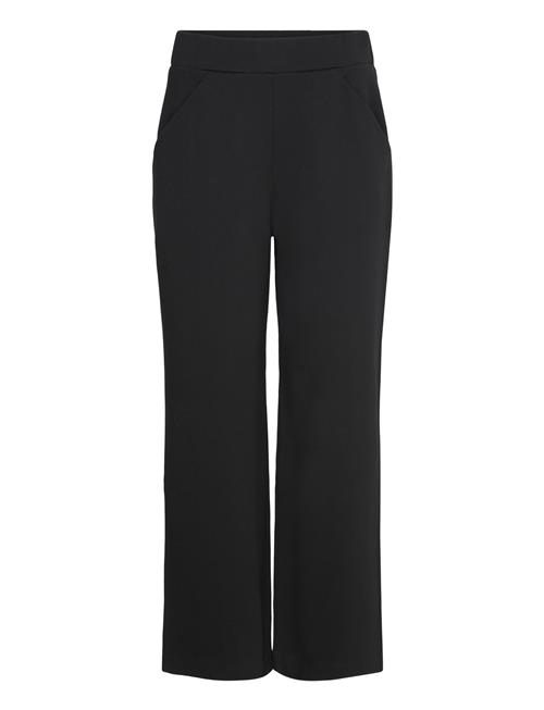 Wide Leg Trousers, Long, Solid Papu Black