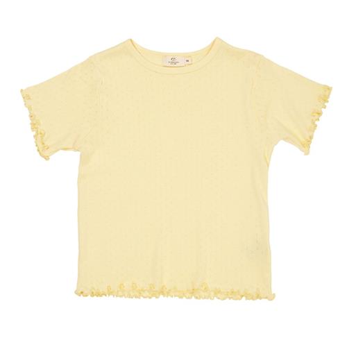 Copenhagen Colors Summer Pointelle T-shirt Light Yellow | Gul | 98 cm