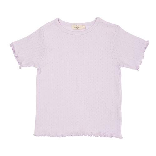 Copenhagen Colors Summer Pointelle T-shirt Lavender | Lilla | 122 cm