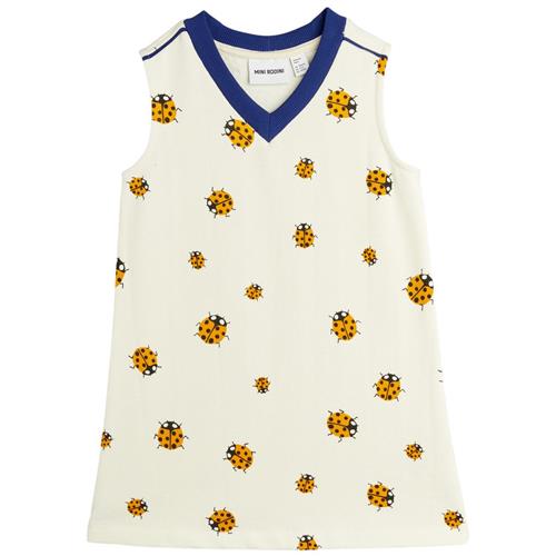 Se Mini Rodini Ladybugs Kjole Offwhite 104/110 cm  Creme  104/110 cm  kvinde ved Babyshop