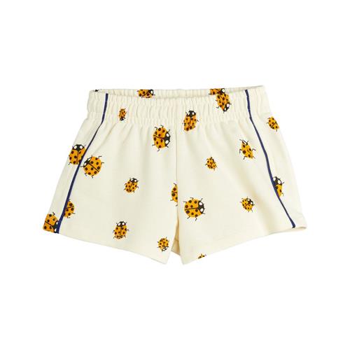 Se Mini Rodini Ladybugs Aop Sweatshorts Shorts Offwhite 92/98 cm  Creme  92/98 cm  Unisex ved Babyshop