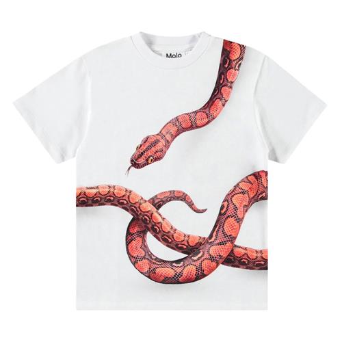 Molo Rubin Short Sleeve T-Shirt Red Snake | Hvid | 110 cm