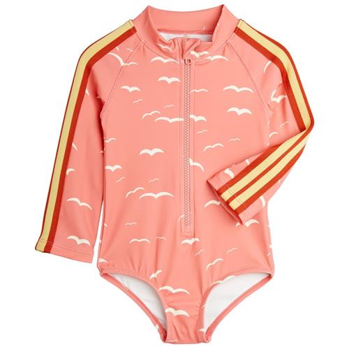 Se Mini Rodini Seagull Aop Langærmet Badedragt Pink 92/98 cm  Lyserød  92/98 cm  Unisex ved Babyshop
