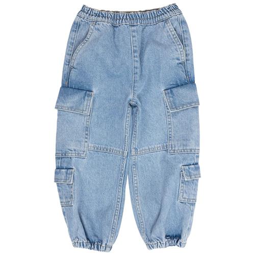 Copenhagen Colors Cargo Denim-bukser Light Blue Indigo Washed | Blå | 92 cm