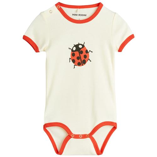 Mini Rodini Ladybugs Baby Body Offwhite 56/62 cm  Creme  56/62 cm  Unisex