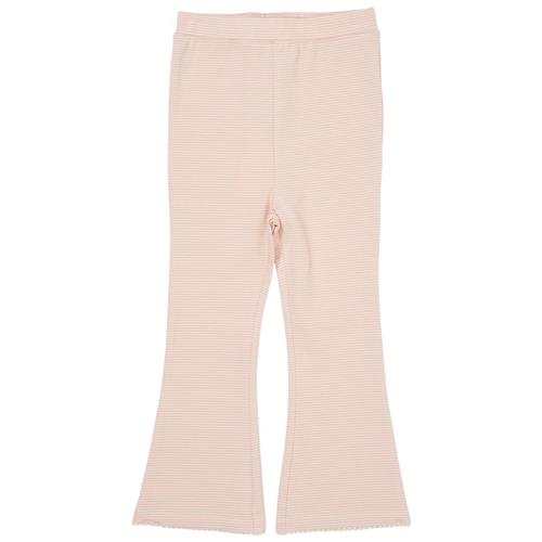 Copenhagen Colors Stribede Flare-bukser Dusty Rose Cream Stripe 110 cm  Lyserød  110 cm  kvinde