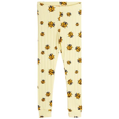 Se Mini Rodini Ladybugs Leggings Yellow 92/98 cm  Gul  92/98 cm  Unisex ved Babyshop