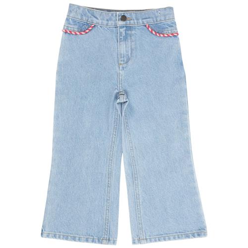 Copenhagen Colors Denimbukser Med Brede Ben Light Blue Indigo Washed 110 cm  Blå  110 cm  kvinde