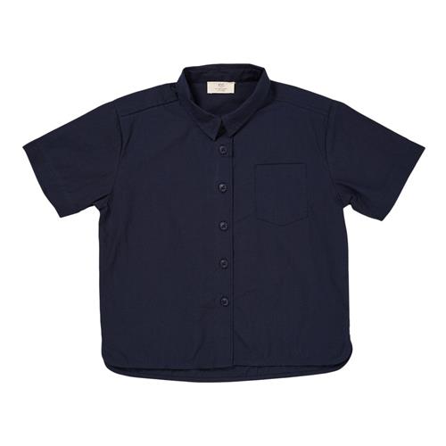 Copenhagen Colors Kortærmet Poplin-skjorte Navy 116 cm  Blå  116 cm  mand
