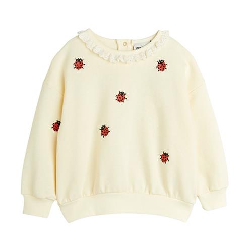 Mini Rodini Ladybugs Emb Lace Sweatshirt Offwhite 116/122 cm  Creme  116/122 cm  Unisex