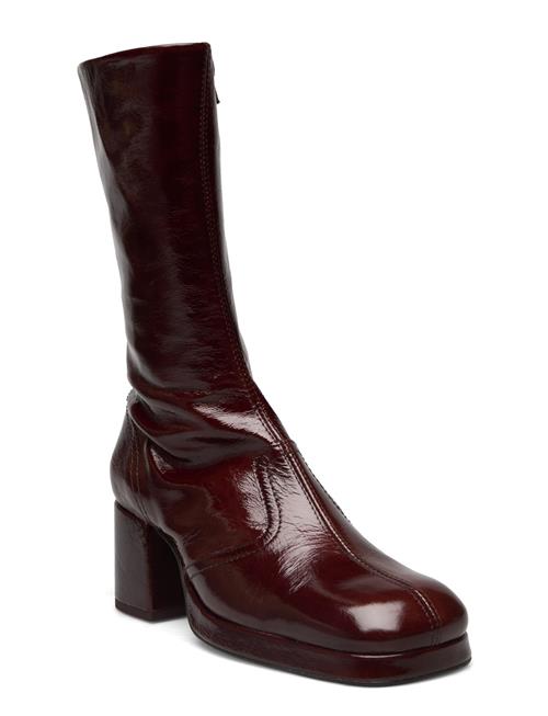 Cass Brown Patent Boots MIISTA Brown