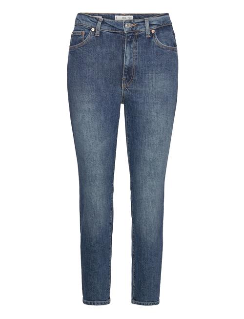 Claudia Slim-Fit Cropped Jeans Mango Blue