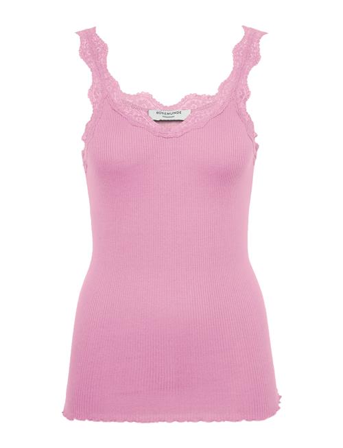 Se Organic Top W/ Lace Rosemunde Pink ved Booztlet