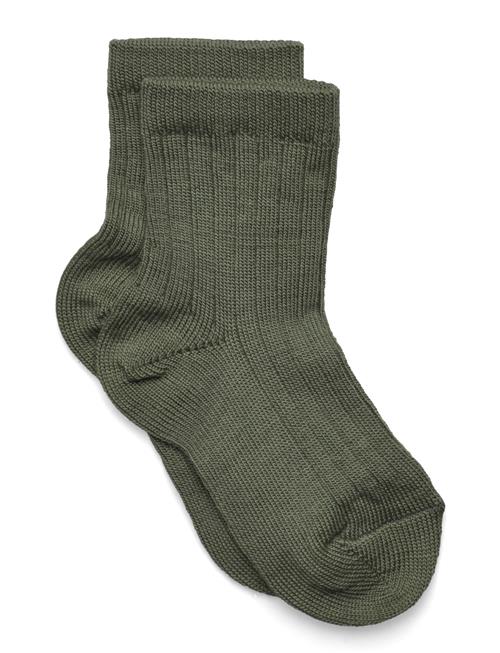 Wool Rib Socks Mp Denmark Green