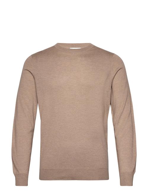 Man Fine Knit O-Neck Sweater Davida Cashmere Beige