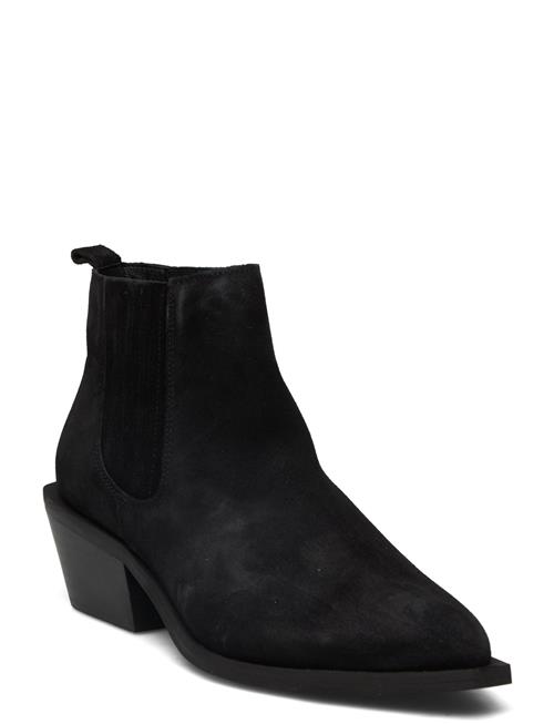 Biamona Western Boot Low Chelsea Suede Bianco Black