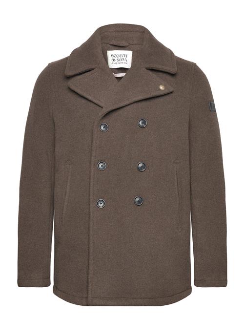 Wool Blend Peacoat Scotch & Soda Brown