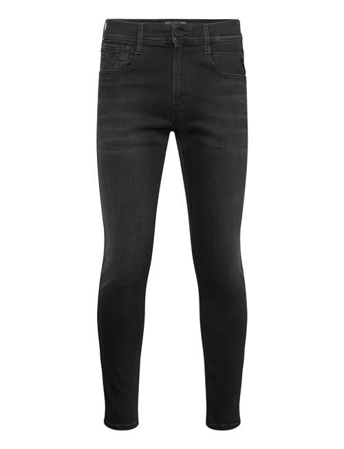 Se Anbass Trousers Slim Hyperflex Dust Replay Black ved Booztlet