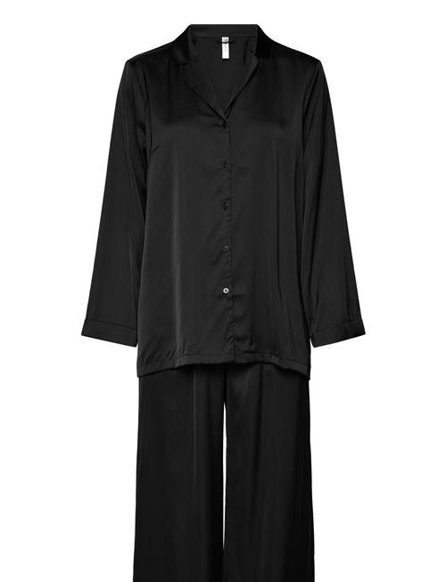 Pyjama Long Sleeve Satin Lindex Black