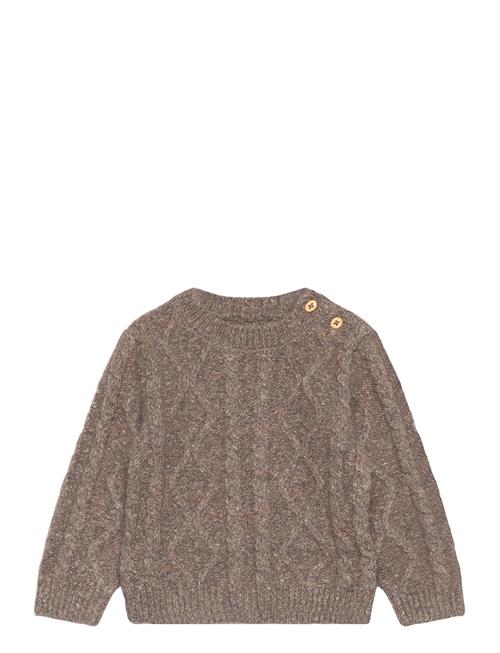 Se Butt D Knit Braided Sweater Mango Brown ved Booztlet