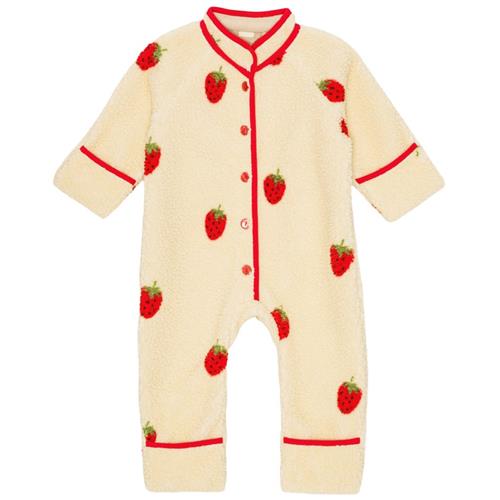 Flöss Strawberry Fleece Onesie Soft White Berry |  | 56 cm