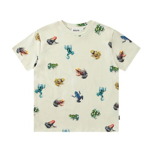 Molo Roxo Short Sleeve T-Shirt Vibrant Frogs | Beige | 98 cm