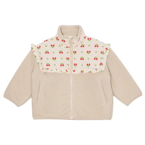 Flöss Sofia Fleece-jakke Soft White Berry 104cm  Beige  104 cm  kvinde