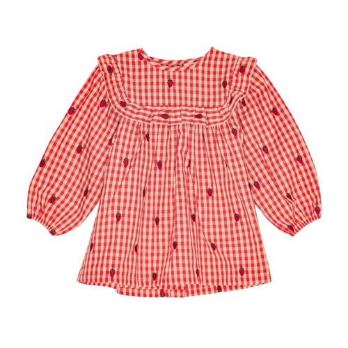 Flöss Molly Langærmet Kjole Berry Gingham | Rød | 98 cm