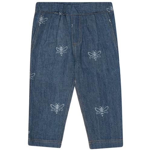 Flöss William Bukser Blue Denim Bee 80 cm  Blå  80 cm  mand