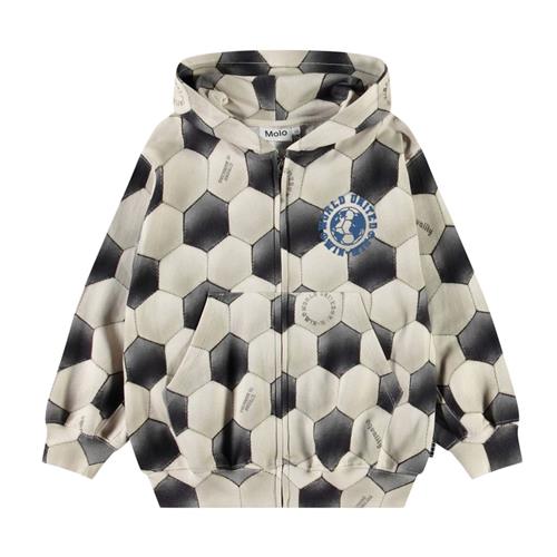 Molo Mazz Hoodie Football Noise 122 cm  Beige  122 cm  mand