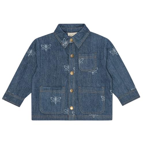 Flöss William Overshirt Blue Denim Bee 140 cm  Blå  140 cm  mand