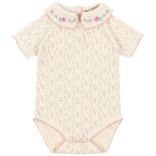 Konges Sløjd Rosier Strikket Romper Cream Off White |  | 3 months