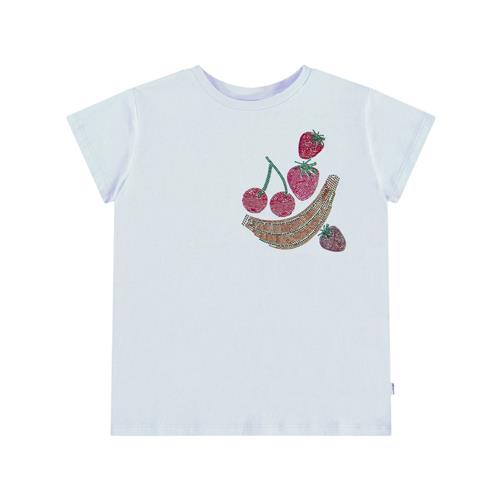 Molo Ranva Short Sleeve T-Shirt Shiny Fruits 116 cm  Blå  116 cm  kvinde