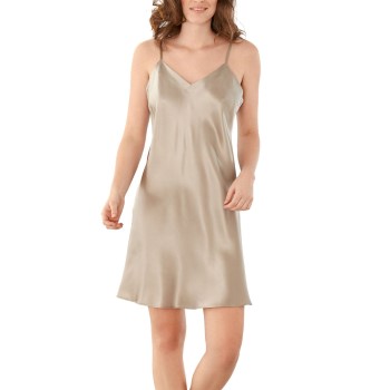 Damella 44001 Nightdress Nougat silke Medium Dame