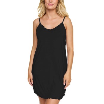 Damella Bamboo Nightdress Without Sleeves Sort Bambus Small Dame