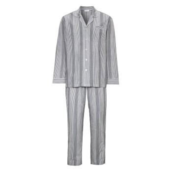 Damella Carl Long Sleeve Pyjamas Gråstribet bomuld Small Dame